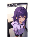 フードを着た可愛い女の子17（個別スタンプ：35）