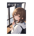 フードを着た可愛い女の子19（個別スタンプ：4）
