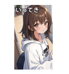 フードを着た可愛い女の子19（個別スタンプ：6）
