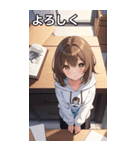 フードを着た可愛い女の子19（個別スタンプ：9）