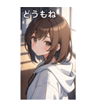 フードを着た可愛い女の子19（個別スタンプ：10）