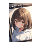 フードを着た可愛い女の子19（個別スタンプ：13）