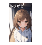 フードを着た可愛い女の子19（個別スタンプ：15）