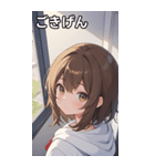 フードを着た可愛い女の子19（個別スタンプ：16）