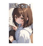 フードを着た可愛い女の子19（個別スタンプ：26）