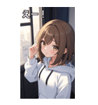 フードを着た可愛い女の子19（個別スタンプ：29）