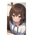 フードを着た可愛い女の子19（個別スタンプ：32）