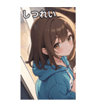 フードを着た可愛い女の子19（個別スタンプ：34）