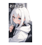 フードを着た可愛い女の子20（個別スタンプ：3）