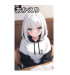 フードを着た可愛い女の子20（個別スタンプ：7）
