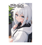 フードを着た可愛い女の子20（個別スタンプ：10）