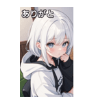 フードを着た可愛い女の子20（個別スタンプ：15）