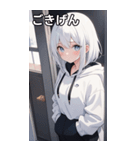 フードを着た可愛い女の子20（個別スタンプ：16）