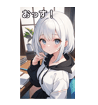 フードを着た可愛い女の子20（個別スタンプ：17）