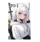フードを着た可愛い女の子20（個別スタンプ：25）