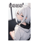 フードを着た可愛い女の子20（個別スタンプ：28）