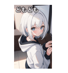 フードを着た可愛い女の子20（個別スタンプ：30）