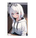 フードを着た可愛い女の子20（個別スタンプ：31）