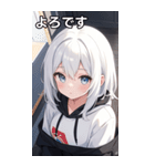 フードを着た可愛い女の子20（個別スタンプ：37）