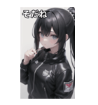 ジャケットの少女9（個別スタンプ：35）