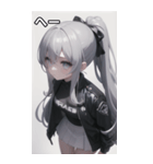 ジャケットの少女4（個別スタンプ：32）