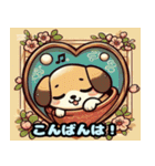 浮世絵風の可愛い犬（個別スタンプ：3）