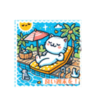 しろねこの夏休み（個別スタンプ：12）