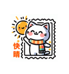 しろねこのお天気レポート（個別スタンプ：5）