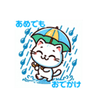 しろねこのお天気レポート（個別スタンプ：18）