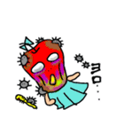 キモかわいい！りんごちゃん（個別スタンプ：3）