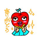 キモかわいい！りんごちゃん（個別スタンプ：16）