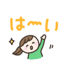 ゆるい手書きの女の子☆デカ文字スタンプ（個別スタンプ：3）