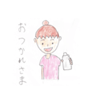 かわいい女の子の手書きスタンプ（個別スタンプ：8）