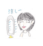 夏のかわいい女の子のスタンプ（個別スタンプ：3）