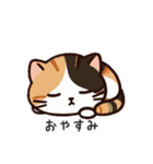 三毛猫スタンプ(Calico Cat Stamp)（個別スタンプ：10）