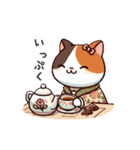 三毛猫スタンプ(Calico Cat Stamp)（個別スタンプ：20）