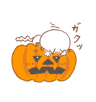 秋の白ねこ♪秋の味覚とハロウィン（個別スタンプ：24）