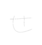 下手すぎる文字（個別スタンプ：14）