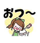 女の子の見やすいでか文字スタンプ（個別スタンプ：6）