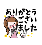 女の子の見やすいでか文字スタンプ（個別スタンプ：13）