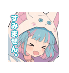 ネコ大好き少女（個別スタンプ：33）