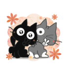 黒ねこ＆みけさん便り・9（個別スタンプ：5）