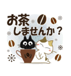 黒ねこ＆みけさん便り・9（個別スタンプ：30）