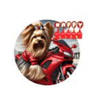 Yorkshire Terrier riding a motorcycle（個別スタンプ：7）