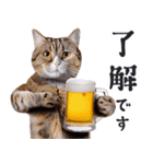 酒ビール！2リアルな猫ミーム（日常）（個別スタンプ：2）