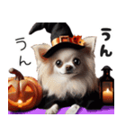 白チワワの秋ハロウィン可愛い日常会話（個別スタンプ：29）