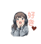 ゆる可愛い女の子(日常使い）（個別スタンプ：1）