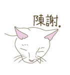 【毎日使える】白猫とブチ猫のご挨拶（個別スタンプ：20）