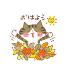 秋のキジトラ♪秋の味覚とハロウィン（個別スタンプ：3）