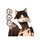 頭に猫乗ってる少女。その2（個別スタンプ：4）